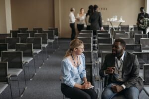 استراحة ضيافة أثناء مؤتمر شركات